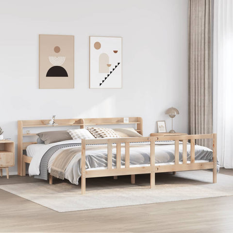 vidaXL Bed Frame with Headboard without Mattress 200x200 cm