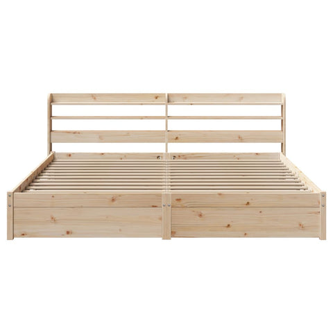 vidaXL Bed Frame with Headboard without Mattress 180x200 cm Super King