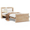 vidaXL Bed Frame with Headboard without Mattress 90x190 cm Single