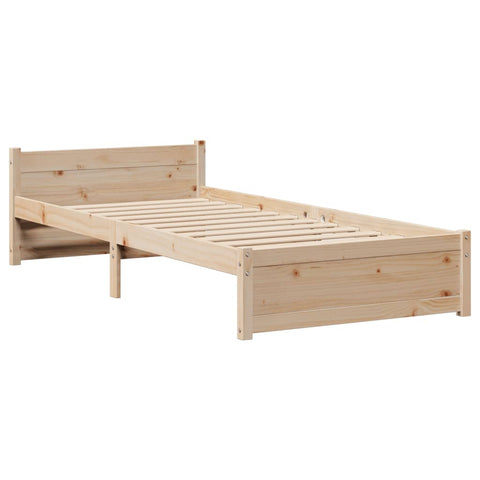 vidaXL Bed Frame with Headboard without Mattress 90x190 cm Single