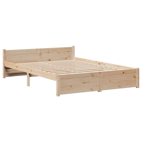 vidaXL Bed Frame with Headboard without Mattress 120x190 cm Small Double