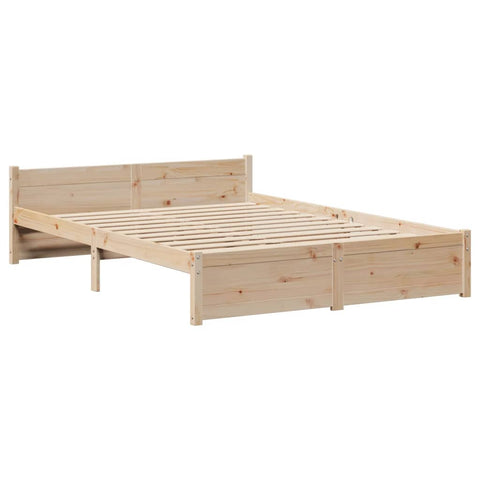 vidaXL Bed Frame with Headboard without Mattress 135x190 cm Double