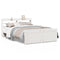 vidaXL Bed Frame with Headboard without Mattress White 135x190 cm Double
