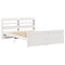 vidaXL Bed Frame with Headboard without Mattress White 135x190 cm Double