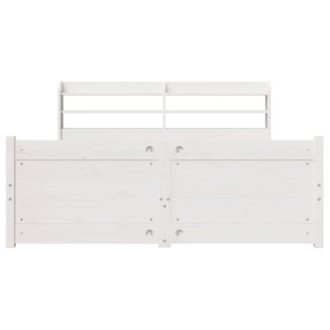 vidaXL Bed Frame with Headboard without Mattress White 135x190 cm Double