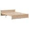 vidaXL Bed Frame with Headboard without Mattress 140x190 cm