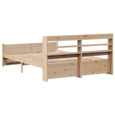 vidaXL Bed Frame with Headboard without Mattress 140x190 cm