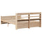 vidaXL Bed Frame with Headboard without Mattress 140x190 cm
