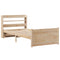 vidaXL Bed Frame with Headboard without Mattress 100x200 cm