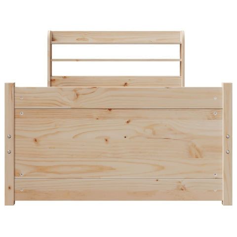 vidaXL Bed Frame with Headboard without Mattress 100x200 cm
