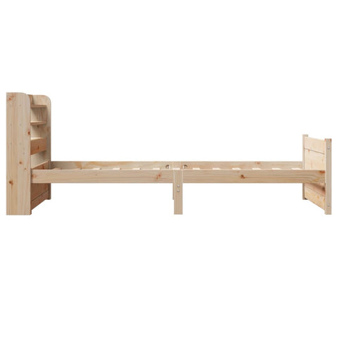 vidaXL Bed Frame with Headboard without Mattress 100x200 cm