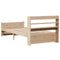 vidaXL Bed Frame with Headboard without Mattress 100x200 cm