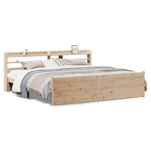 vidaXL Bed Frame with Headboard without Mattress 200x200 cm