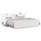 vidaXL Bed Frame with Headboard without Mattress White 200x200 cm