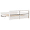 vidaXL Bed Frame with Headboard without Mattress White 200x200 cm