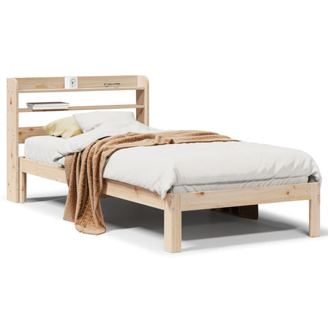 vidaXL Bed Frame with Headboard without Mattress 90x190 cm Single