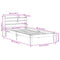 vidaXL Bed Frame with Headboard without Mattress 90x190 cm Single