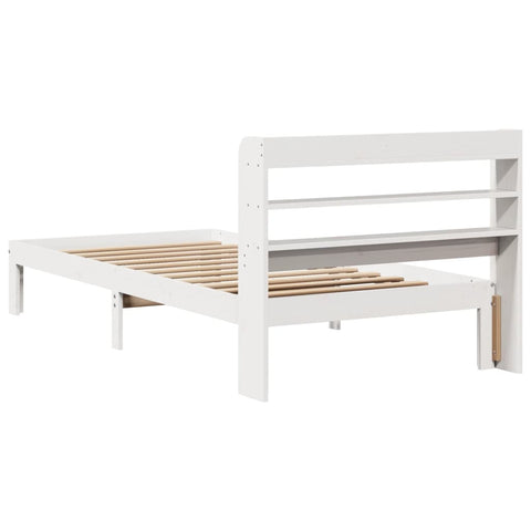 vidaXL Bed Frame with Headboard without Mattress White 90x190 cm Single