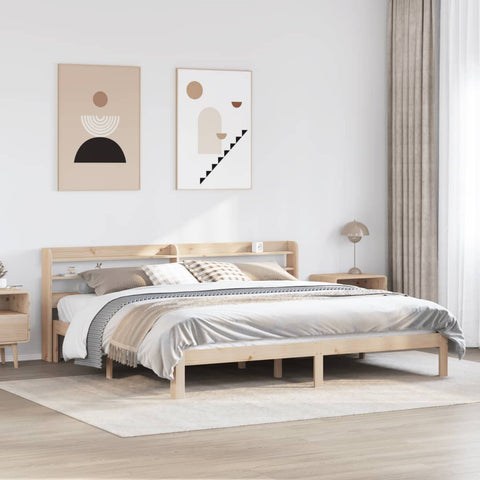 vidaXL Bed Frame with Headboard without Mattress 180x200 cm Super King