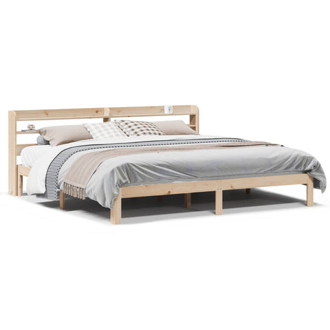 vidaXL Bed Frame with Headboard without Mattress 200x200 cm