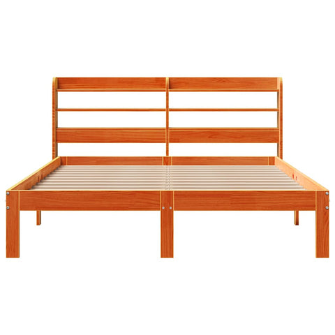 vidaXL Bed Frame without Mattress Wax Brown 140x200 cm Solid Wood Pine