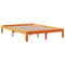 vidaXL Bed Frame without Mattress Wax Brown 140x200 cm Solid Wood Pine