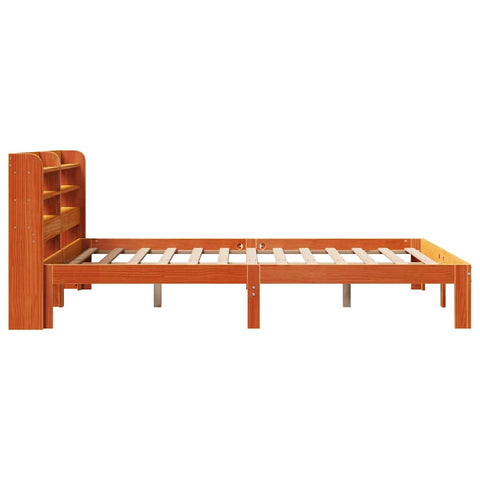 vidaXL Bed Frame without Mattress Wax Brown 140x200 cm Solid Wood Pine