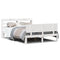 vidaXL Bed Frame with Headboard without Mattress White 135x190 cm Double