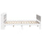 vidaXL Bed Frame with Headboard without Mattress White 135x190 cm Double