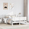 vidaXL Bed Frame with Headboard without Mattress White 135x190 cm Double