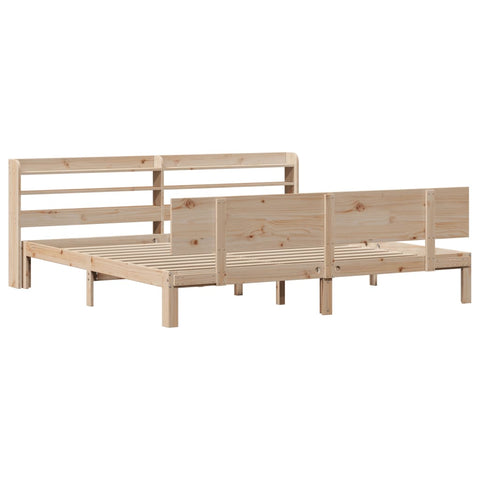 vidaXL Bed Frame with Headboard without Mattress 180x200 cm Super King
