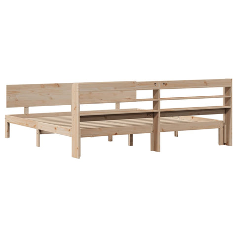 vidaXL Bed Frame with Headboard without Mattress 180x200 cm Super King