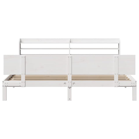vidaXL Bed Frame with Headboard without Mattress White 180x200 cm Super King