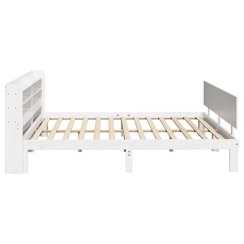 vidaXL Bed Frame with Headboard without Mattress White 180x200 cm Super King