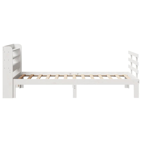 vidaXL Bed Frame with Headboard without Mattress White 90x190 cm Single