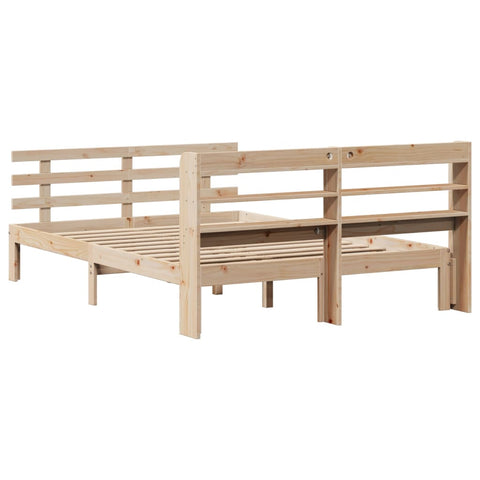 vidaXL Bed Frame with Headboard without Mattress 135x190 cm Double