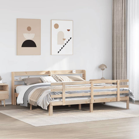 vidaXL Bed Frame with Headboard without Mattress 180x200 cm Super King