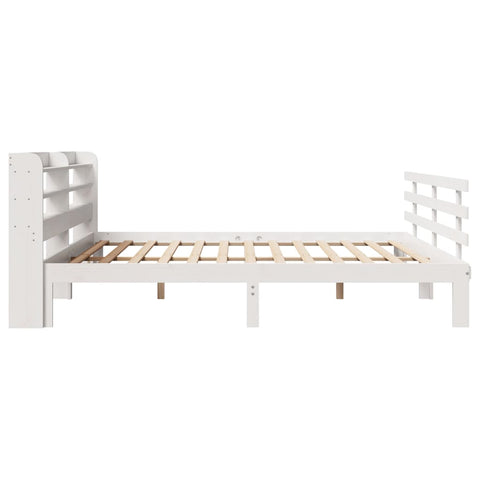 vidaXL Bed Frame with Headboard without Mattress White 200x200 cm