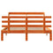 vidaXL Bed Frame with Headboard without Mattress Wax Brown 140x190 cm