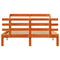 vidaXL Bed Frame with Headboard without Mattress Wax Brown 150x200 cm King Size