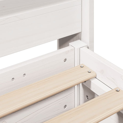 vidaXL Bed Frame without Mattress White 200x200 cm Solid Wood Pine