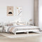 vidaXL Bed Frame without Mattress White 200x200 cm Solid Wood Pine