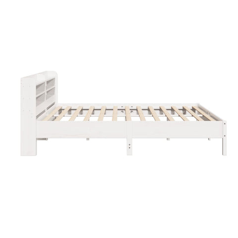 vidaXL Bed Frame without Mattress White 180x200 cm Super King Solid Wood Pine
