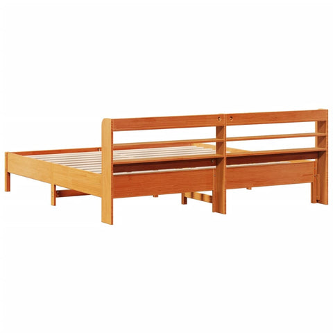 vidaXL Bed Frame without Mattress Wax Brown 180x200 cm Super King Solid Wood Pine