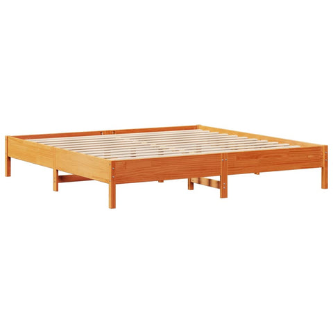 vidaXL Bed Frame without Mattress Wax Brown 180x200 cm Super King Solid Wood Pine