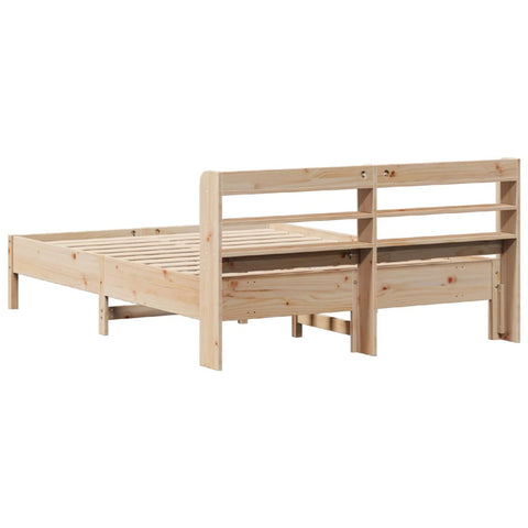 vidaXL Bed Frame without Mattress 150x200 cm King Size Solid Wood Pine