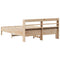vidaXL Bed Frame without Mattress 150x200 cm King Size Solid Wood Pine