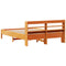 vidaXL Bed Frame without Mattress Wax Brown 140x200 cm Solid Wood Pine