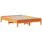 vidaXL Bed Frame without Mattress Wax Brown 140x200 cm Solid Wood Pine
