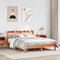 vidaXL Bed Frame without Mattress Wax Brown 140x200 cm Solid Wood Pine